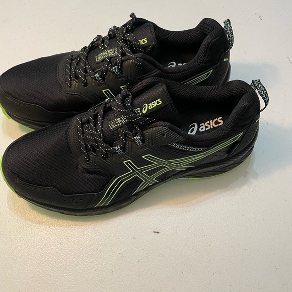 Asics Black and Neon Green Athletic Size 12 Shoes SB-BB main image 7